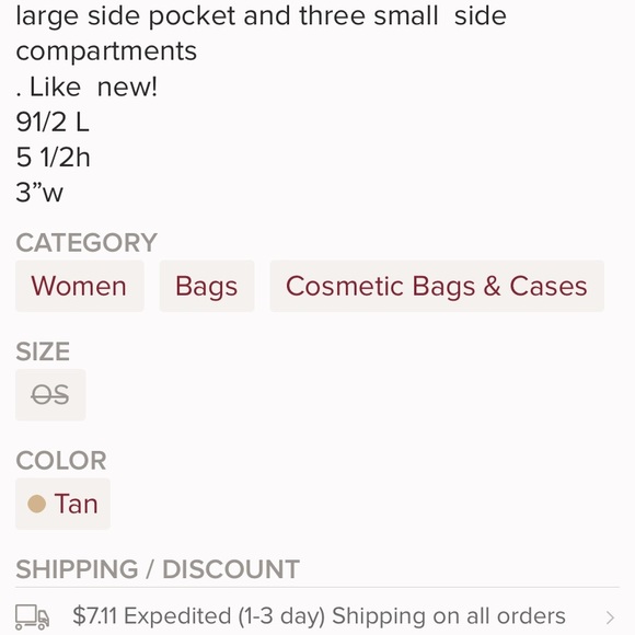 Coach makeup bag